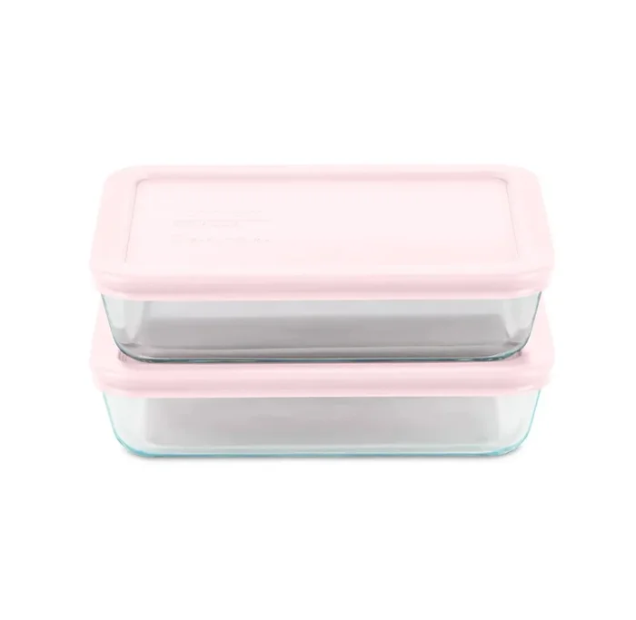 Simply Store® 4pc Rectangle Glass Food Storage Set