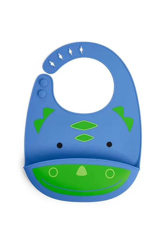 Skip Hop Zoo Fold and Go Silicone Bib – Dino