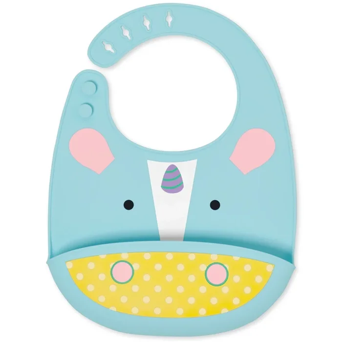 Skip Hop Zoo Fold and Go Silicone Bib – Unicorn