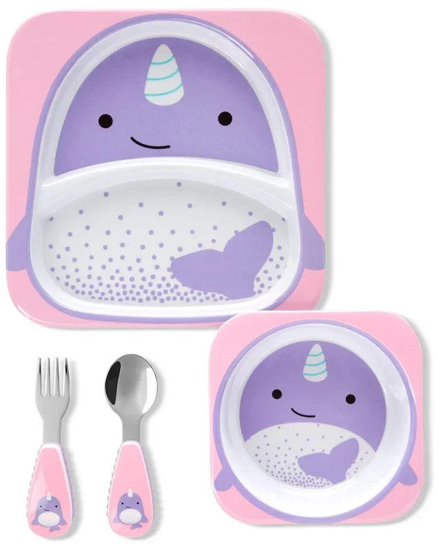 Skip Hop Zoo Mealtime Gift Set – Narwhal