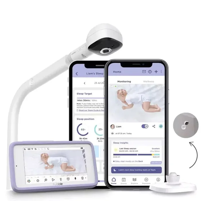 SkyVision AI Pro Baby Monitor with Adjustable Crib Mount