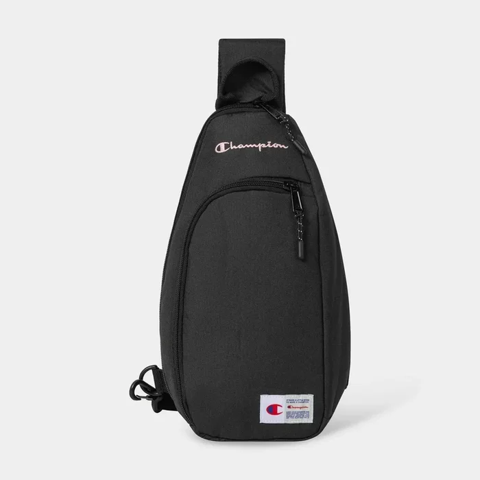 Sling Handbag Strap – Black/Pink