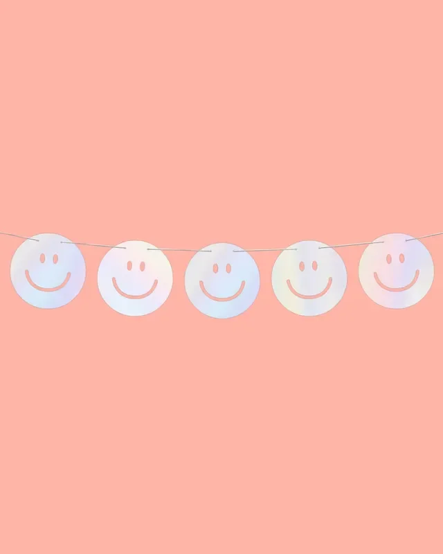 Smiley Banner – Iridescent Foil Banner