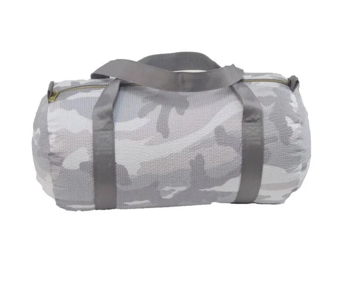 Snow Camo Seersucker Medium Duffel