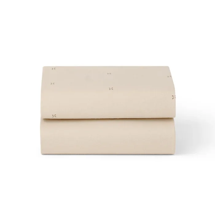 Snuz Bassinet Fitted Sheets, 2 Pack – Cashmere/Cross