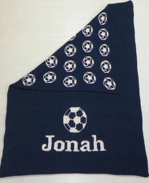 Soccer Double Cotton Knit Blanket