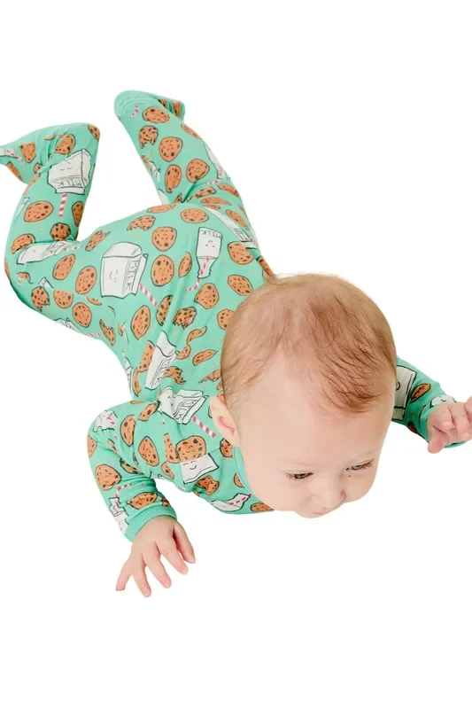 Soft & Stretchy Zipper Footie – Milk And Cookies