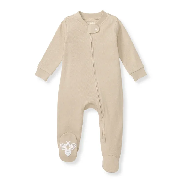 Solid Rib Organic Cotton Sleep & Play – Hummus