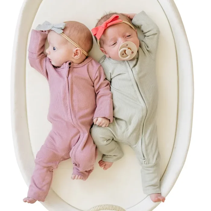 Solid Ribbed Bamboo Zippy Romper – More Colors