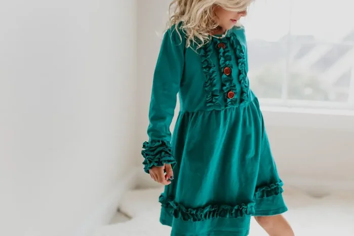Solid Teal Dress