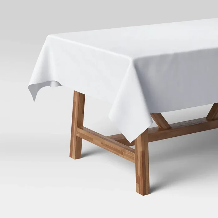 Solid White Tablecloth – 84″ x 60″