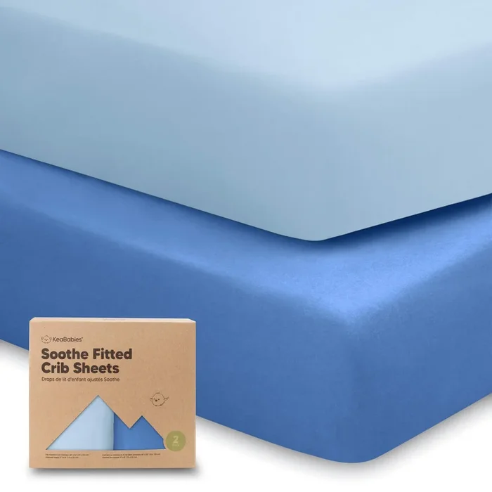 Soothe Fitted Crib Sheet (Cornflower)