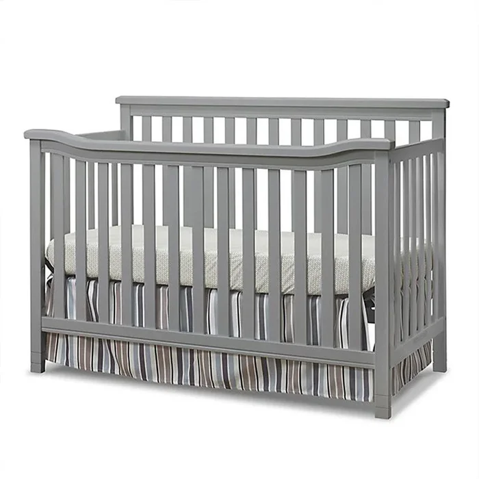 Sorelle Berkley Flat Top Crib in Weathered Gray