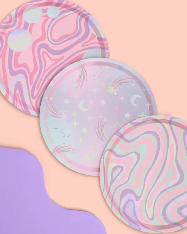 Space Girl Plates – 25 Foil Paper Plates