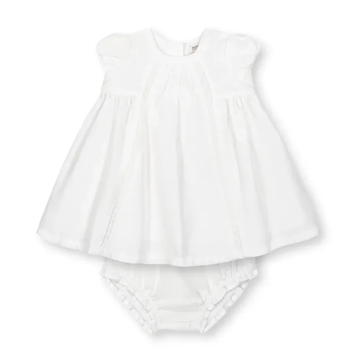 Special Occasion Linen Pintuck Dress