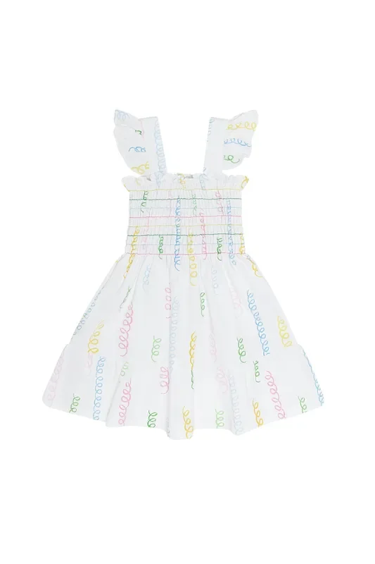 Spirals print Gathered Dress