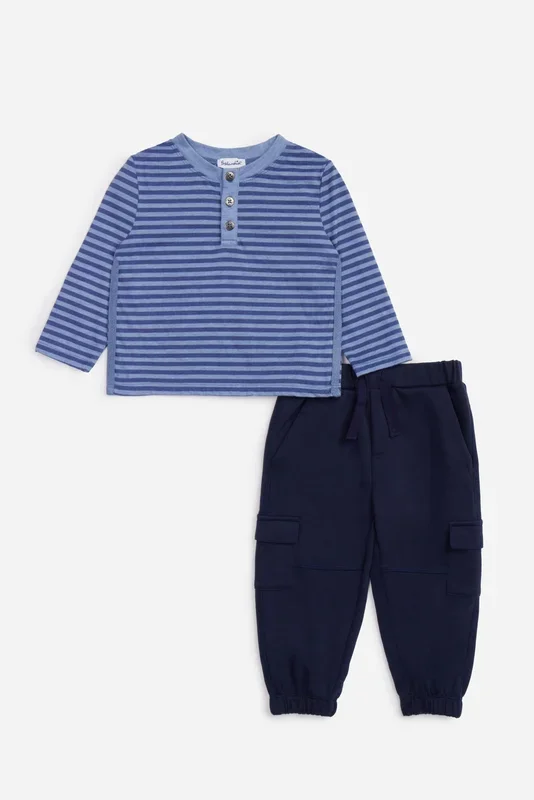 Splendid Curious Stripe Henley Set