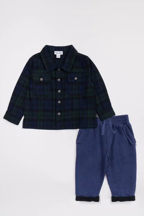 Splendid Hunter Plaid Flannel Set