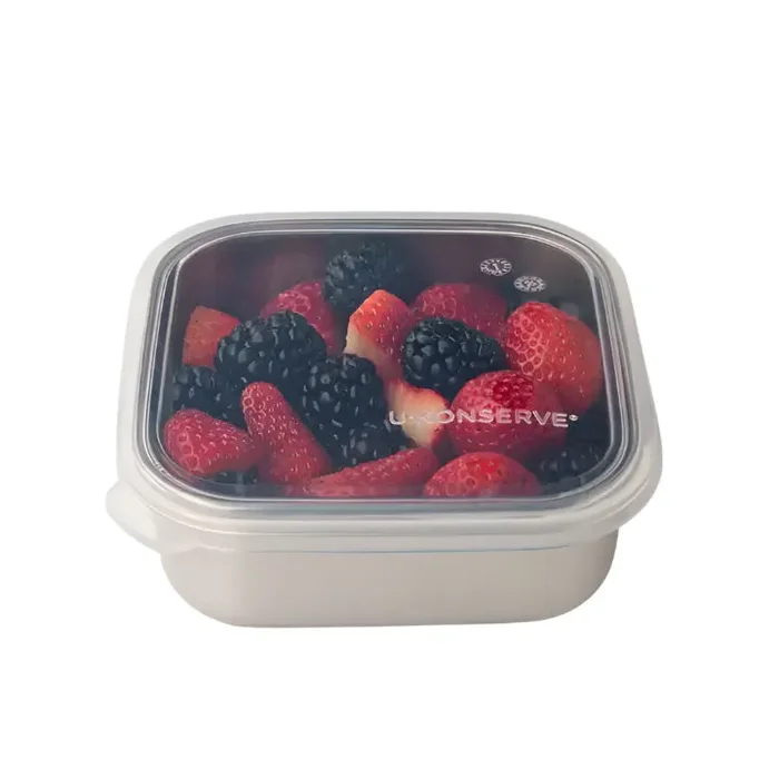 Square Stainless Container w/ Silicone Lid – 15 oz.