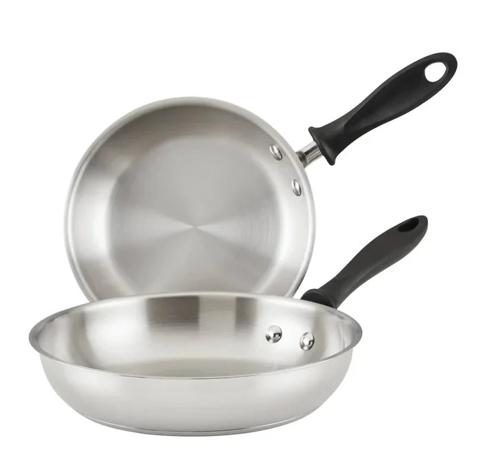 Stainless Steel Frying Pans Set – 2-Piece