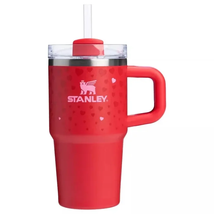 Stanley Cup 20 oz Tumbler With Handle- Ruby Hearts