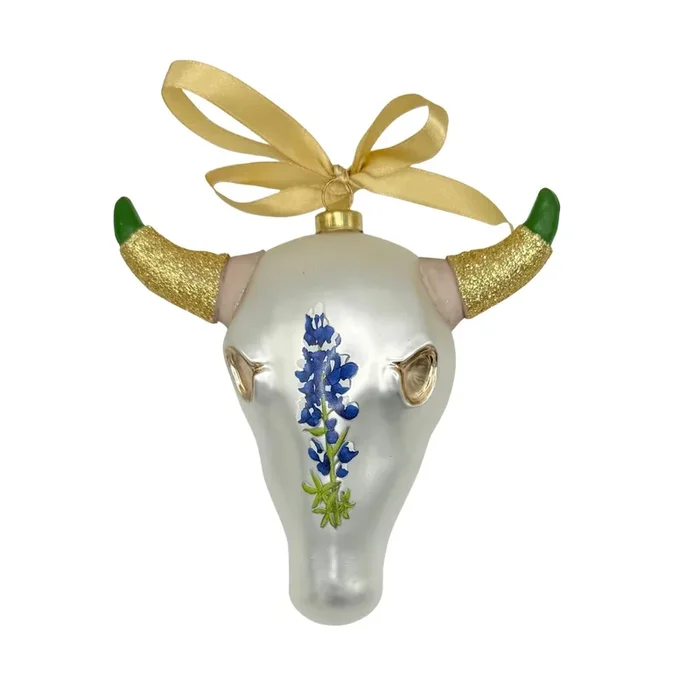 Steer Head Skull 2025 Christmas Ornament