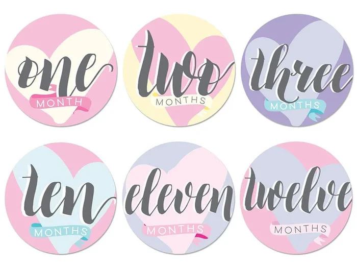 Sticky Bellies Hello, Baby Stickers – Newborn to 12 Months – Girl
