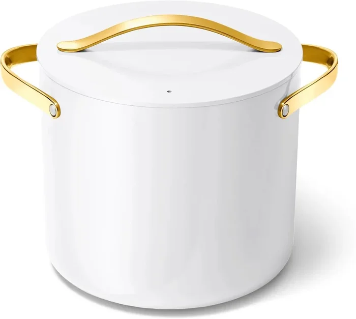 Stock Pot – White Enamel