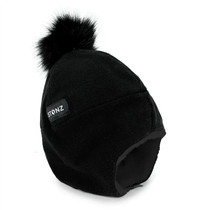 Stonz Baby Fleece Hat – Black (0-6 Months)