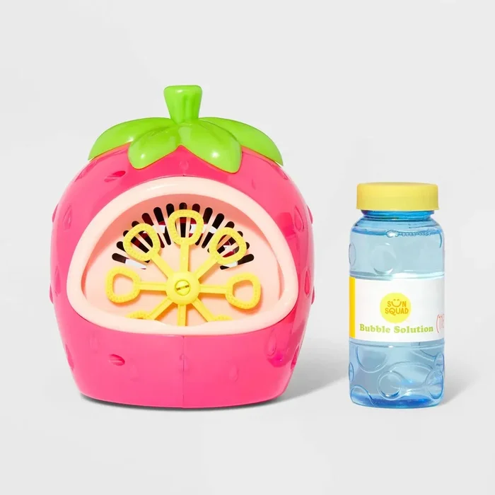 Strawberry Bubble Machine – Plastic Blower Toy