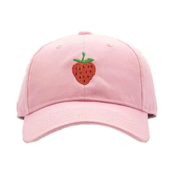 Strawberry Kids Hat on Light Pink