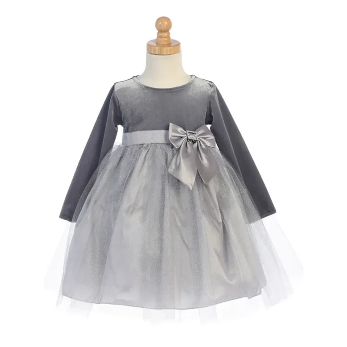 Stretch Velvet and Glitter Tulle