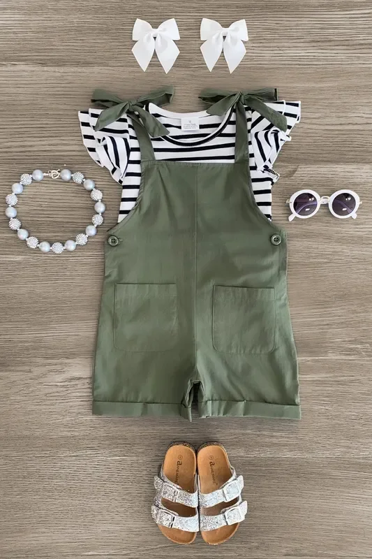Striped Romper Set