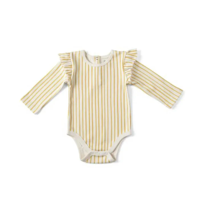 Stripes Away Long Sleeve w/ Ruffle One-Piece