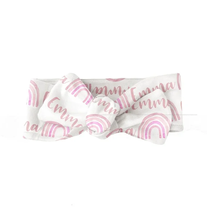 Sugar + Maple Bow – Rainbow Pink