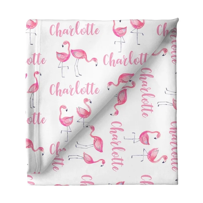Sugar + Maple Large Stretchy Blanket – Flamingo