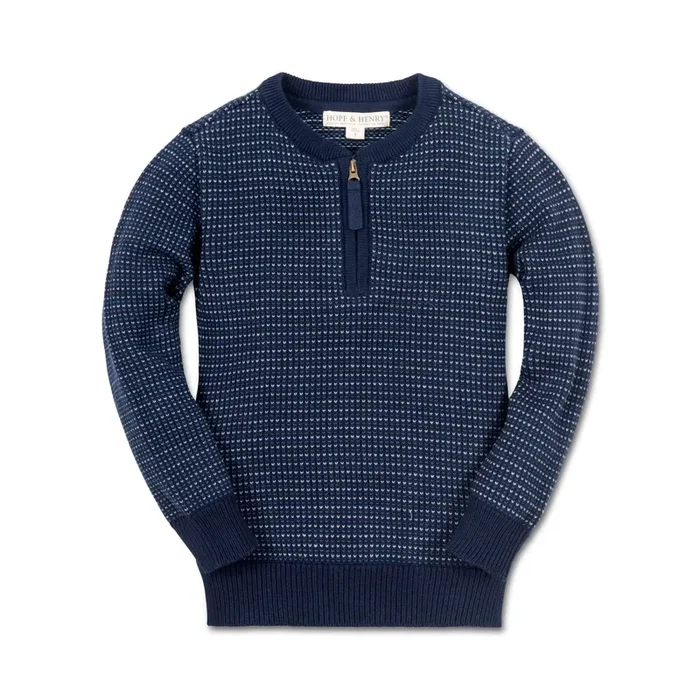 Sweater Henley With Zipper