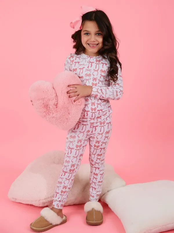 Sweet Bow Dreams Bamboo Cotton Pajama Set
