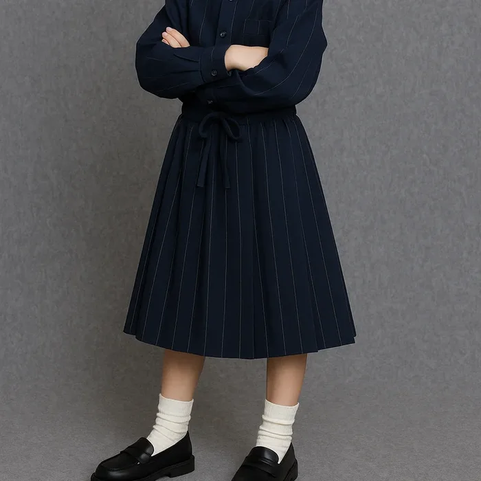 Takase Skirt – Navy Stripe