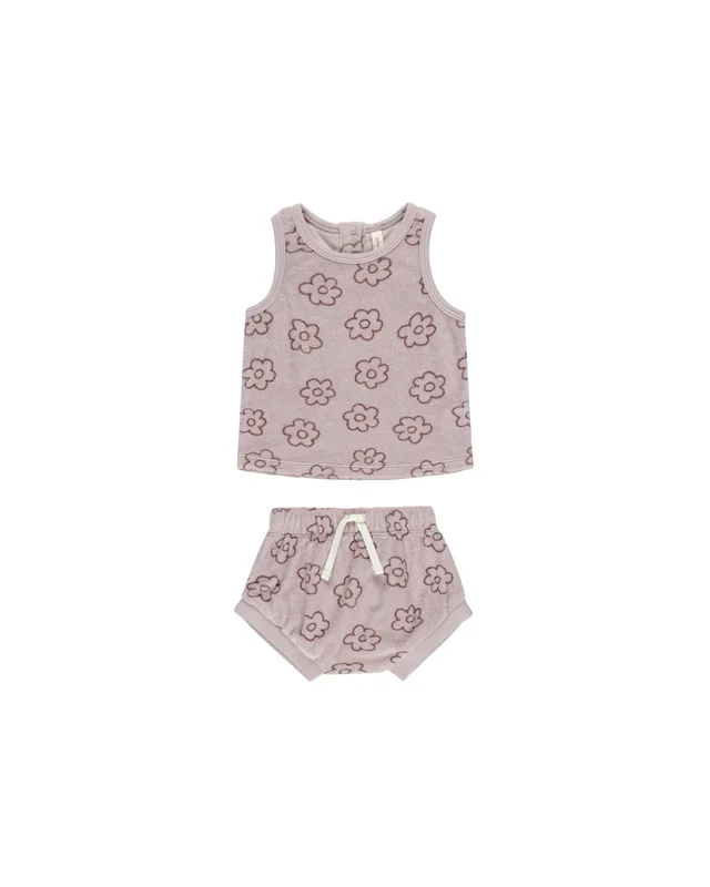 Terry Tank + Short Set – Lavender