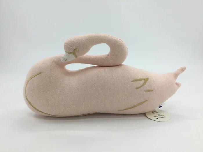 The Blueberry Hill Pink Swan Pillow