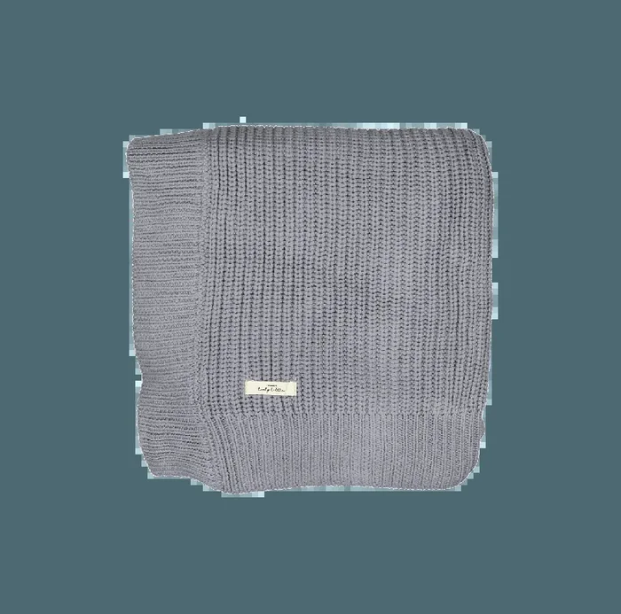 The Chunky Knit Blanket – Slate