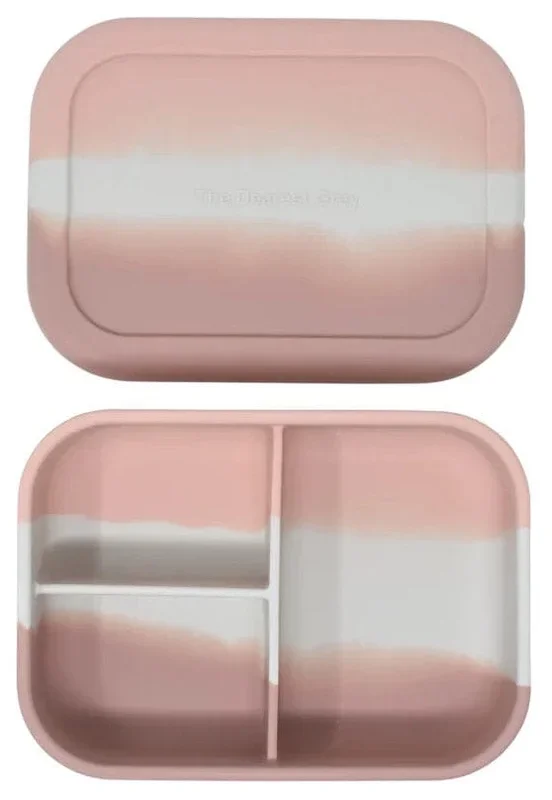 The Dearest Grey Silicone Bento Box – Pink Tie Dye