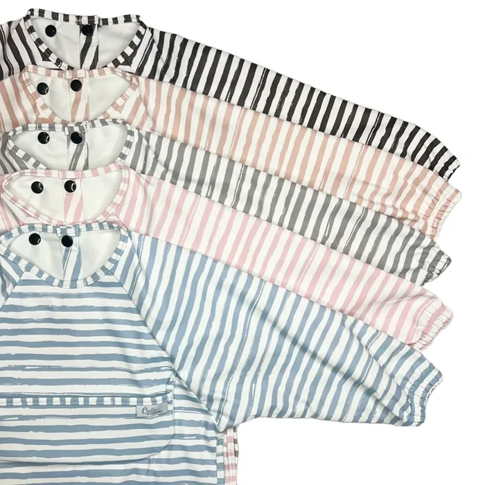 The Grayson Long Sleeve Bib – Brush Stripes