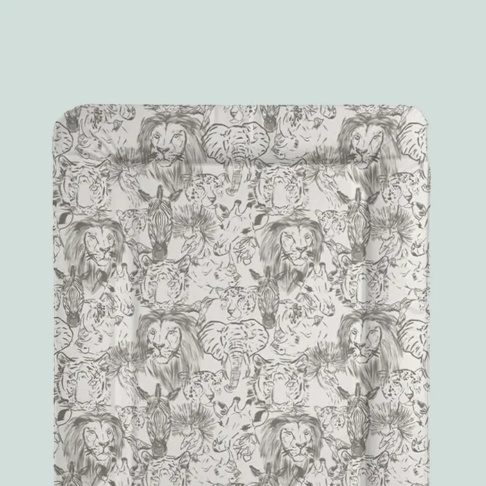 The Little Bumble Co. Standard Changing Mat – Safari Animal Faces