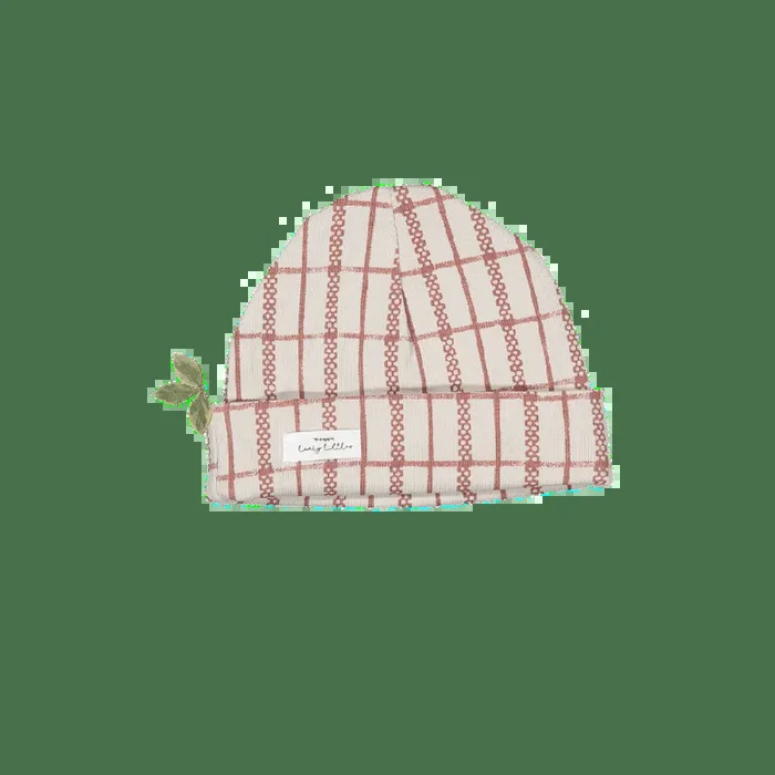 The Printed Hat – Mauve Check