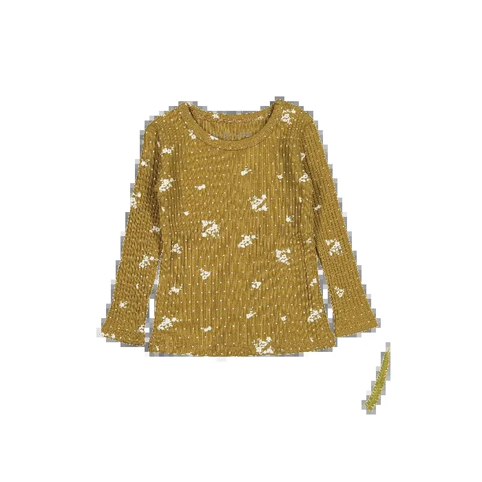 The Printed Long Sleeve Tee – Golden Floral