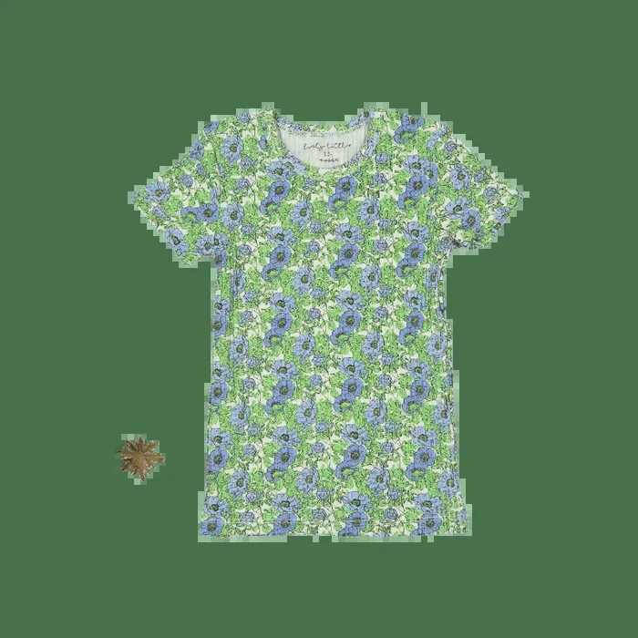 The Printed Short Sleeve Tee – Pansy
