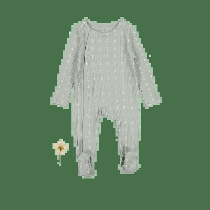 The Printed Snap Romper – Anchor