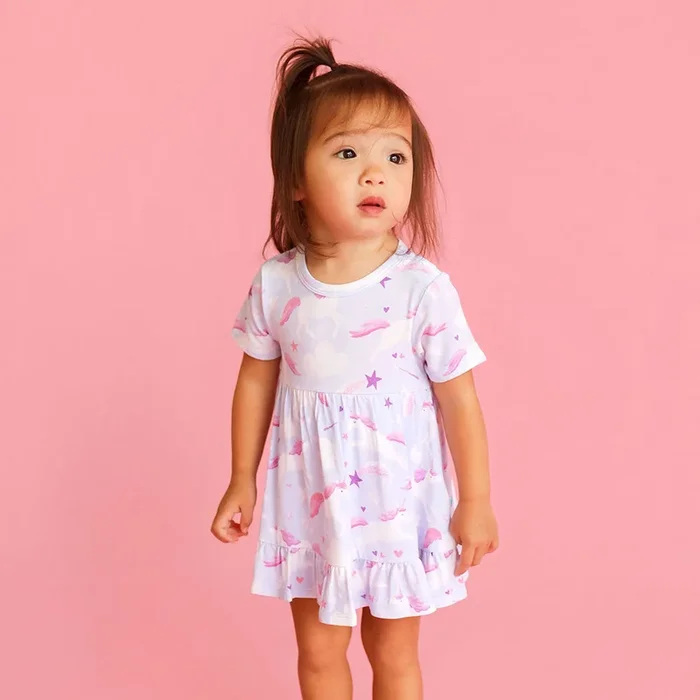 Thea Ruffled Twirl Bodysuit Dress